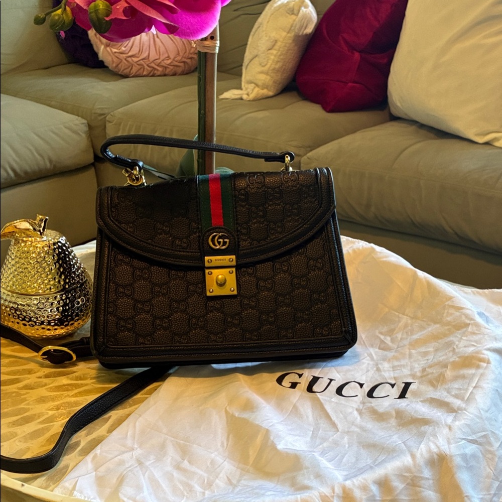 Black and Green Satchel